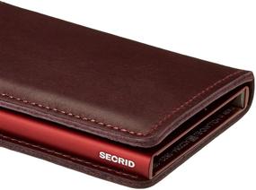 img 2 attached to Premium Secrid Wallet in Genuine Leather Bordeaux - Stylish, Secure, and Sophisticated