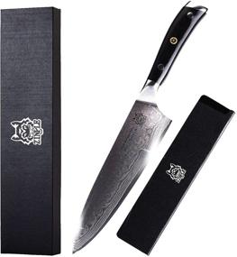 img 4 attached to 🔪 Premium 8-inch Damascus Chef Knife – Ultra Sharp VG-10 Damascus Stainless Steel, Gift Box Included