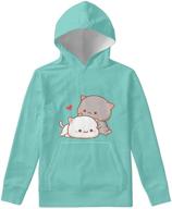 👦 upetstory kids hoodies: long sleeve sweatshirts with pockets for girls & boys - comfy casual pullover tops in s-xl sizes logo