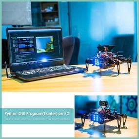 img 3 attached to 🕷️ Набор робота-паука Adeept RaspClaws Hexapod для Raspberry Pi 4 3 Model B+/B: STEAM Робот-ползун с отслеживанием целей OpenCV, видеопередачей и PDF-руководством.