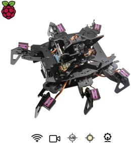 img 4 attached to 🕷️ Набор робота-паука Adeept RaspClaws Hexapod для Raspberry Pi 4 3 Model B+/B: STEAM Робот-ползун с отслеживанием целей OpenCV, видеопередачей и PDF-руководством.