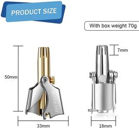 img 2 attached to 🐦 Gold Birdie Nose Hair Trimmer for Men - Professional, Painless & Battery-Free – Stainless Steel, Washable Gfit