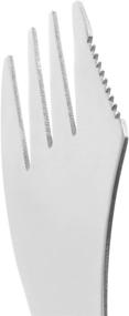 img 3 attached to CM Cosmos Stainless Steel Sporks Set - 5-piece 3-in-1 Fork Knife Spoon Utensils for Camping, Hiking, and Traveling