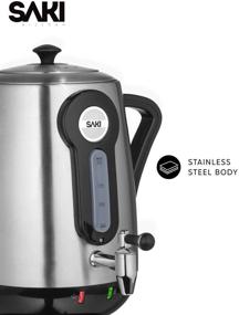 img 2 attached to ☕️ Saki Electric Samovar - 110V, 3.2L Stainless Steel Tea Maker with Porcelain Teapot, Keep Warm Mode - Perfect for Brewing Tasty Tea - Black