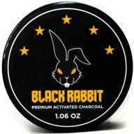 🐰 black rabbit premium activated charcoal teeth whitening powder- fluoride-free, 30g/1.06oz logo