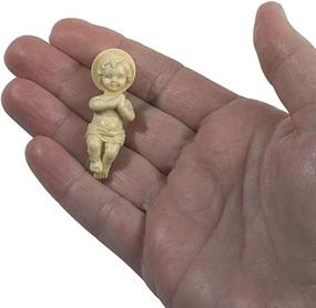 img 1 attached to 👶 Jesus Christ Child Figurine - 1.75 Inch Plastic Baby for Nativity Set, Kings Cake, or Religious Gifts - Pack of 3