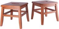 🪑 stylish and functional kaya conductor stool set with teak finish – 2pc bundle logo