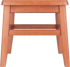 img 2 attached to 🪑 Stylish and Functional Kaya Conductor Stool Set with Teak Finish – 2PC Bundle