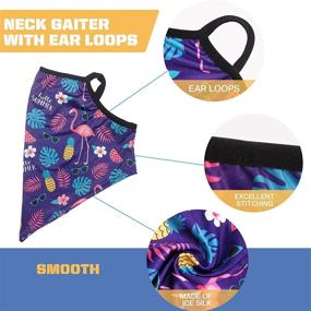 img 2 attached to Comfortable Cooling UV Sun Protection Masks for Kids - Pack of 6 Neck Gaiters with Ear Loops