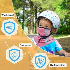 img 3 attached to Comfortable Cooling UV Sun Protection Masks for Kids - Pack of 6 Neck Gaiters with Ear Loops