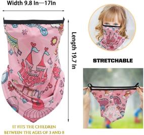 img 1 attached to Comfortable Cooling UV Sun Protection Masks for Kids - Pack of 6 Neck Gaiters with Ear Loops