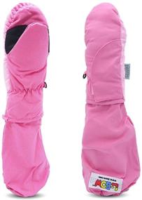 img 4 attached to ❄️ Waterproof Thinsulate Material Boys' Accessories for Cold Weather - L Bow Mittens