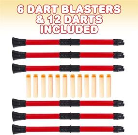 img 3 attached to ArtCreativity Ninja Blow Darts Set - Pack of 6 Blasters with 2 Darts Each - Ninja Toys for Kids - Fun Halloween Costume Accessories - Top Ninja Birthday Party Favors - Blowdart Goodie Bag Fillers