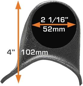 img 3 attached to 🚗 GlowShift Universal Black Triple Pillar Gauge Pod - Perfect Fit for Any Car - Durable ABS Plastic - Mounts (3) 2-1/16" (52mm) Gauges on A-Pillar