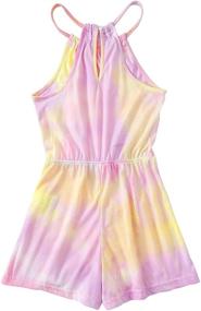 img 4 attached to 👶 Adorable Toddler Clothes: Gradient Multicolor One Piece Girls' Jumpsuits & Rompers