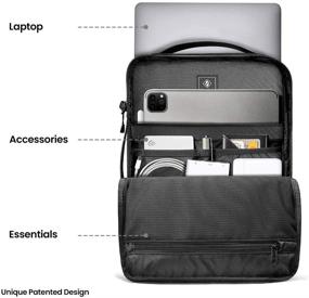 img 4 attached to Премиум-издание сумка на плечо tomtoc 13 дюймов - водонепроницаемый чехол для MacBook Air/Pro M1, iPad Pro, Surface Pro, Surface Laptop Studio/Book - ткань Cordura Ballistic