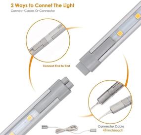 img 1 attached to 🔆 Cefrank Under Cabinet Light Strip: Linkable LED Bars for Bright Kitchen and Office Lighting - 900LM Accent Shelves LED Light in White