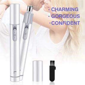 img 2 attached to 💇 Professional Nose Hair Trimmer Clippers: Painless & Lightweight Hair Remover for Men and Women - Dual Edge Blades, Low Noise Motor, Easy to Clean - IPX 7 Waterproof