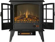 cozy up in style with the comfort glow eqs130 keystone infrared quartz electric stove - antique black, 11in x 20in x 23.5in logo
