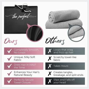 img 3 attached to 🧖 Ultra-Fine Microfiber Hair Towel Wrap with Wet/Dry Brush - The Perfect Haircare Solution for Fast Drying and Anti-Frizz - Black Turban