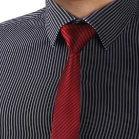 img 3 attached to Stylish Dan Smith Men's Checker Microfiber Necktie: A Perfect Addition to Your Fashion Collection, With Box Included!