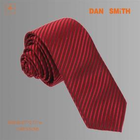 img 2 attached to Stylish Dan Smith Men's Checker Microfiber Necktie: A Perfect Addition to Your Fashion Collection, With Box Included!