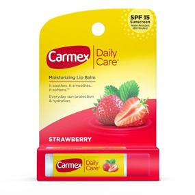 img 1 attached to Carmex Click-Stick Moisturizing Lip Balm SPF 15 Strawberry 0.15 oz 🍓 (Pack of 6) - Hydrate & Protect Your Lips with a Value Pack