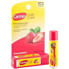 img 3 attached to Carmex Click-Stick Moisturizing Lip Balm SPF 15 Strawberry 0.15 oz 🍓 (Pack of 6) - Hydrate & Protect Your Lips with a Value Pack