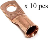 🔌 wni ul 4 gauge x 5/16 pure copper battery welding cable lug connector ring terminals - pack of 10 logo