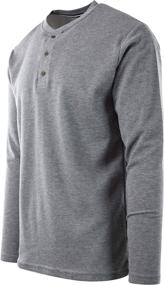 img 3 attached to 👕 ChoiceApparel Men's Long Sleeve Thermal Waffle Pattern Crew Neck Shirts in an Array of Vibrant Colors