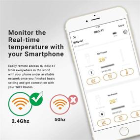 img 2 attached to Inkbird IBBQ-4T WiFi Grill Thermometer and IHT-1P Instant Read Thermometer: Rechargeable Digital 🌡️ BBQ Meat Thermometers with Alarm Timer, Graph Calibration, Magnet for Food, Oven, Smoker, and Kitchen