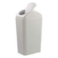 🗑️ ucake 3.5-gallon plastic swing top trash can, swing lid waste bin in white logo