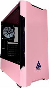 img 4 attached to 🎮 Apevia ENZO-PK Mid Tower Gaming Case: Tempered Glass, USB3.0/USB2.0/Audio Ports, Pink Frame