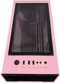 img 2 attached to 🎮 Apevia ENZO-PK Mid Tower Gaming Case: Tempered Glass, USB3.0/USB2.0/Audio Ports, Pink Frame