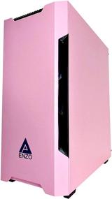 img 3 attached to 🎮 Apevia ENZO-PK Mid Tower Gaming Case: Tempered Glass, USB3.0/USB2.0/Audio Ports, Pink Frame