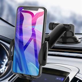 img 4 attached to Car Phone Holder, bokilino Car Phone Mount - Dashboard and Windshield Cell Phone Holder for Car, Sturdy Cup Holder Phone Mount Compatible with All Mobile Phones