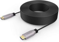 🔌 fiber hdmi cable 150ft 4k@60hz, optical fiber hdmi 2.0b cable: 18.2gbps, hdr10, arc, hdcp2.2, 3d, 4:4:4/4:2:2/4:2:0 subsampling, slim & flexible logo