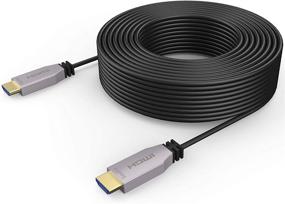 img 4 attached to 🔌 Fiber HDMI Cable 150ft 4K@60Hz, Optical Fiber HDMI 2.0b Cable: 18.2Gbps, HDR10, ARC, HDCP2.2, 3D, 4:4:4/4:2:2/4:2:0 Subsampling, Slim & Flexible