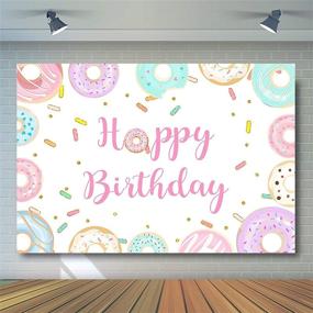 img 2 attached to 🍩 Captivating Avezano Donut Birthday Backdrop: Enchanting Decorations for Memorable Sweet Girl's Party – Capture Fun-Filled Moments with Vibrant Donut Happy Birthday Banner Photography Background on Donut Grow Up Bday Cake Table Photoshoot (7x5ft)