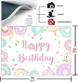 img 3 attached to 🍩 Captivating Avezano Donut Birthday Backdrop: Enchanting Decorations for Memorable Sweet Girl's Party – Capture Fun-Filled Moments with Vibrant Donut Happy Birthday Banner Photography Background on Donut Grow Up Bday Cake Table Photoshoot (7x5ft)
