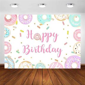 img 4 attached to 🍩 Captivating Avezano Donut Birthday Backdrop: Enchanting Decorations for Memorable Sweet Girl's Party – Capture Fun-Filled Moments with Vibrant Donut Happy Birthday Banner Photography Background on Donut Grow Up Bday Cake Table Photoshoot (7x5ft)