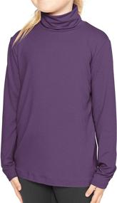 img 4 attached to 👗 X-Large Girl's Clothing: Stretchy Comfort Sleeve Turtleneck