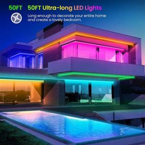 img 2 attached to 🎶 GUPUP 50 FT Long LED Strip Lights: Bluetooth Color Changing Music Sync, APP+Remote Control