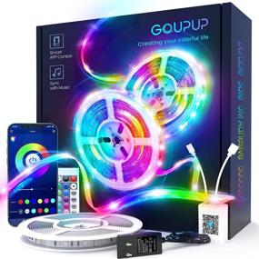 img 4 attached to 🎶 GUPUP 50 FT Long LED Strip Lights: Bluetooth Color Changing Music Sync, APP+Remote Control