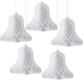 img 4 attached to 🔔 Pack of 5 Large Heavy Paper Honeycomb Wedding Bells - Ideal for Wedding Decor, Parties, and Baby Showers