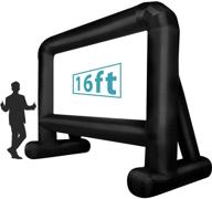outdoor entertainment: 16 ft inflatable movie screen for front and rear projection – perfect for backyard viewing! logo