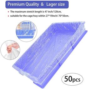 img 3 attached to Universal Clear Plastic Disposable Cage Liner for Bunny, Hamster, Totoro, Hedgehog, and Small Animal Cages - Convenient Toilet Film for Easy Cleanup