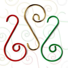 img 1 attached to 🎄 R N' D Toys Tree Ornament Hooks - Christmas Tree Decoration Metal Hangers for Hanging Decorations – Assorted Colors Red, Green & Gold, 120 Pack