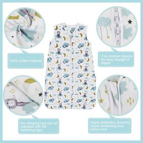 img 3 attached to 🌙 Lictin Baby Sleep Sack: Sleeveless Winter Sleeping Bag for Infants 3-18 Months - Adjustable Length and Warmth