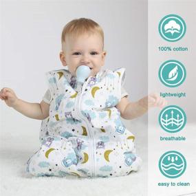 img 1 attached to 🌙 Lictin Baby Sleep Sack: Sleeveless Winter Sleeping Bag for Infants 3-18 Months - Adjustable Length and Warmth